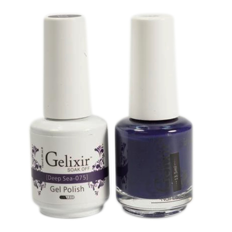 Gelixir – Matching Color Soak Off Gel – 075 Deep Sea