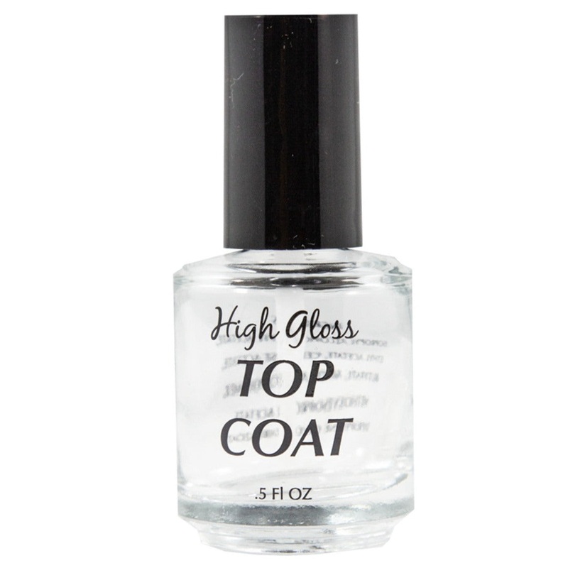 Empty Glass Top Coat Bottle (0.5oz)