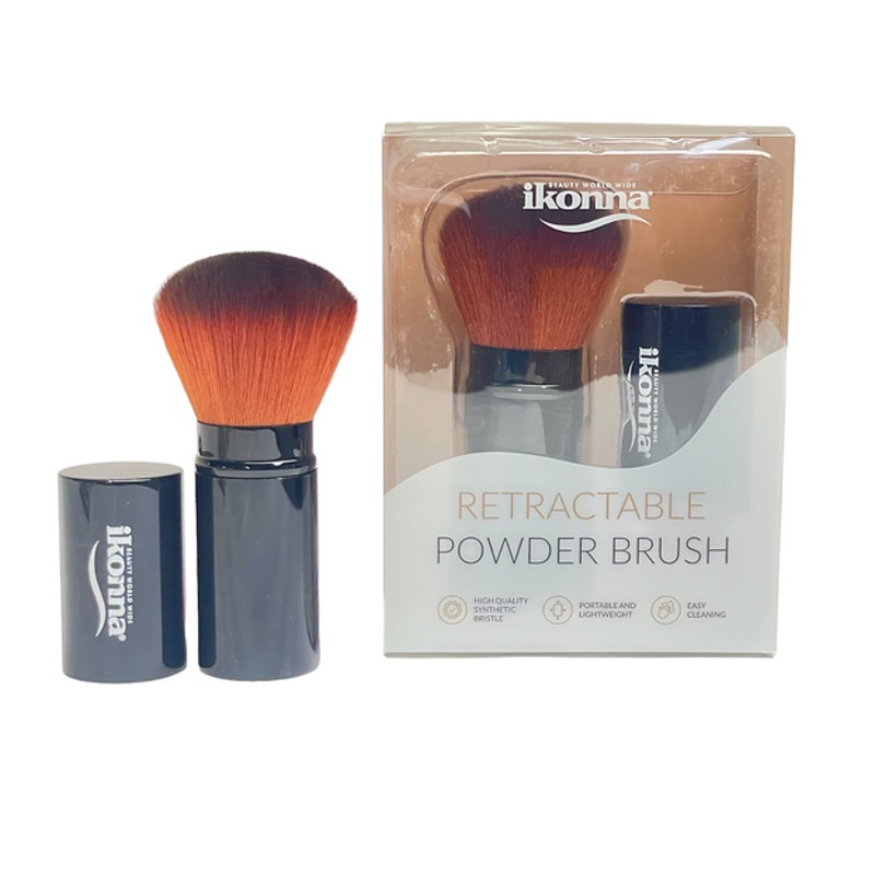 Black Retractable Powder Brush