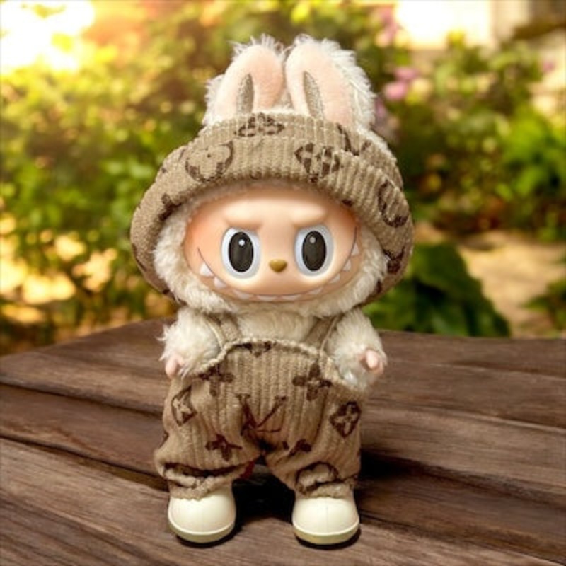 Doll Clothes fits Labu  #57 Designer Overalls + Hat